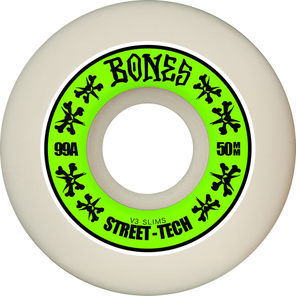 Bones Wheels STF Skateboard Wheels Street Tech Formula V3 Slims 99A 50mm