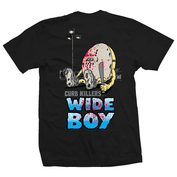Heroin Skateboards Curb Killer Wide Boy Tee Black