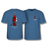 T-Shirts Powell-Peralta Bruce Lee x Skull & Nunchuck indigo